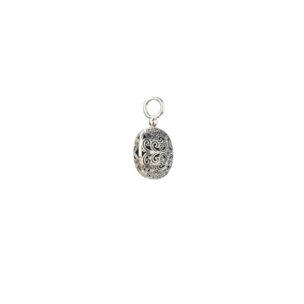 Cushion Pendant in oxidized silver 925