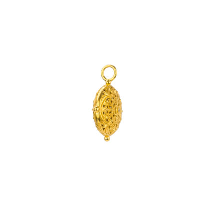 Round Pendant Filigree in Gold plated silver 925