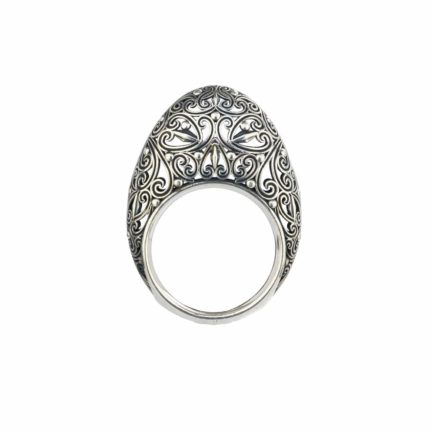 Filigree New Era Ring in Oxidized Silver 925