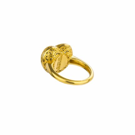 Heart Ring in Gold plated Sterling silver 925