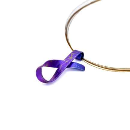 Purple Titanium Twisted Pendant