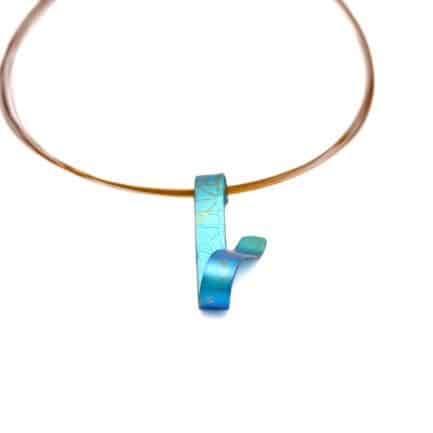 Anodized Titanium Ribbon Pendant