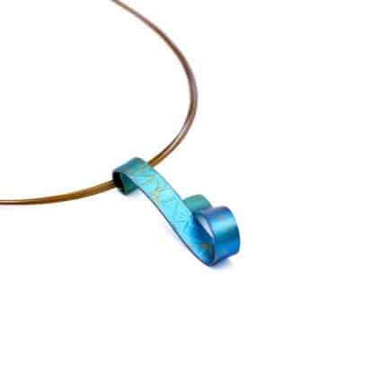 Anodized Titanium Ribbon Pendant