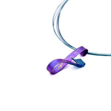 Iridescent Twisted Titanium Pendant