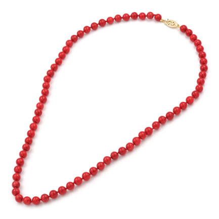 Red Coral Beads 6mm Necklaces
