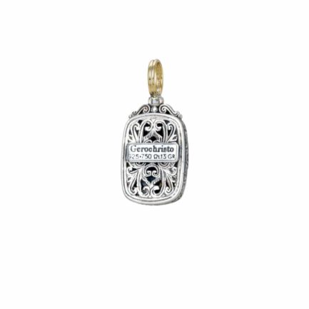 Byzantine Flower Pendant for Women’s Yellow Gold k18 and Silver 925