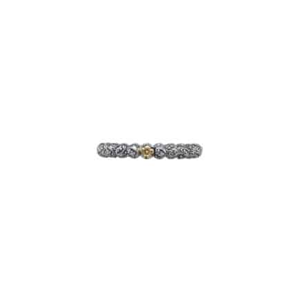 Band Ring k18 Yellow Gold and Sterling Silver 925