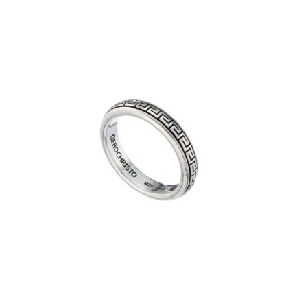 Meander Band Ring in Sterling Silver 925 20413 a