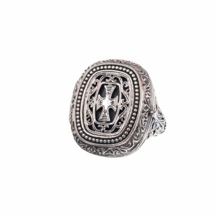 Cross Locket Ring in Sterling Silver 925