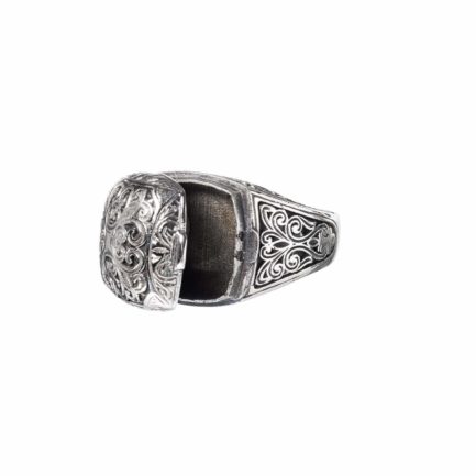 Square Locket Ring in Sterling Silver 925