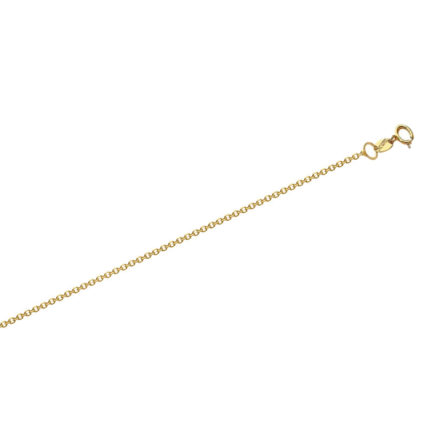 14k Yellow Gold 1.3mm Diamond Cut Rolo Chain