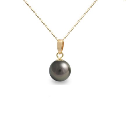 Set Akoya Pearls Japan 7.5-8mm AAAA Black Round 14k Gold