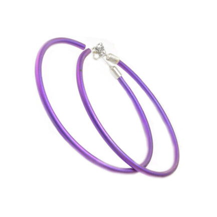 Anodized Colored Titanium Open Hoop Earrings