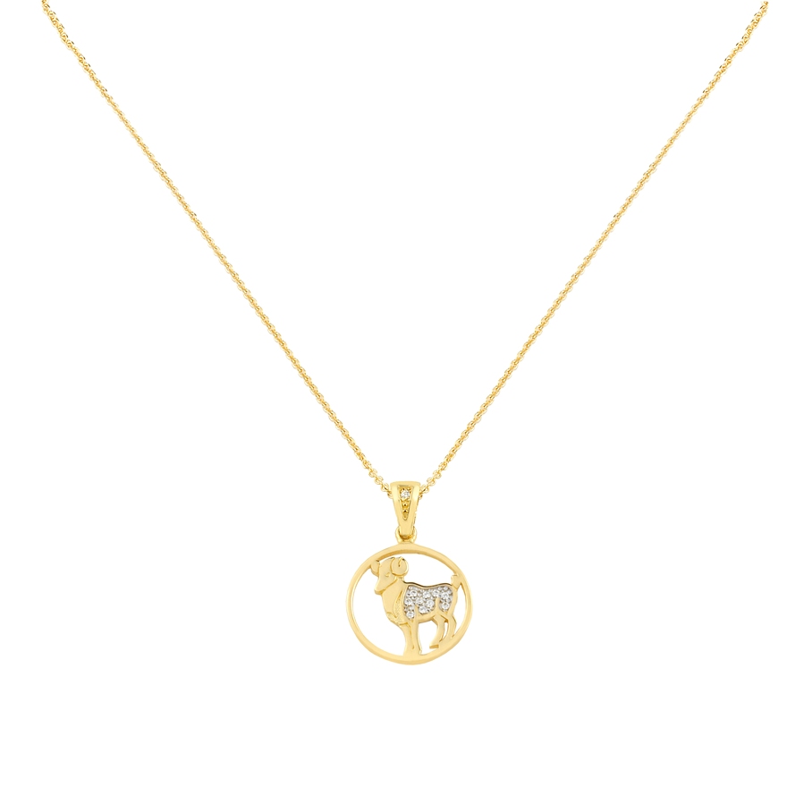 Aries Zodiac Gold Necklace Charms