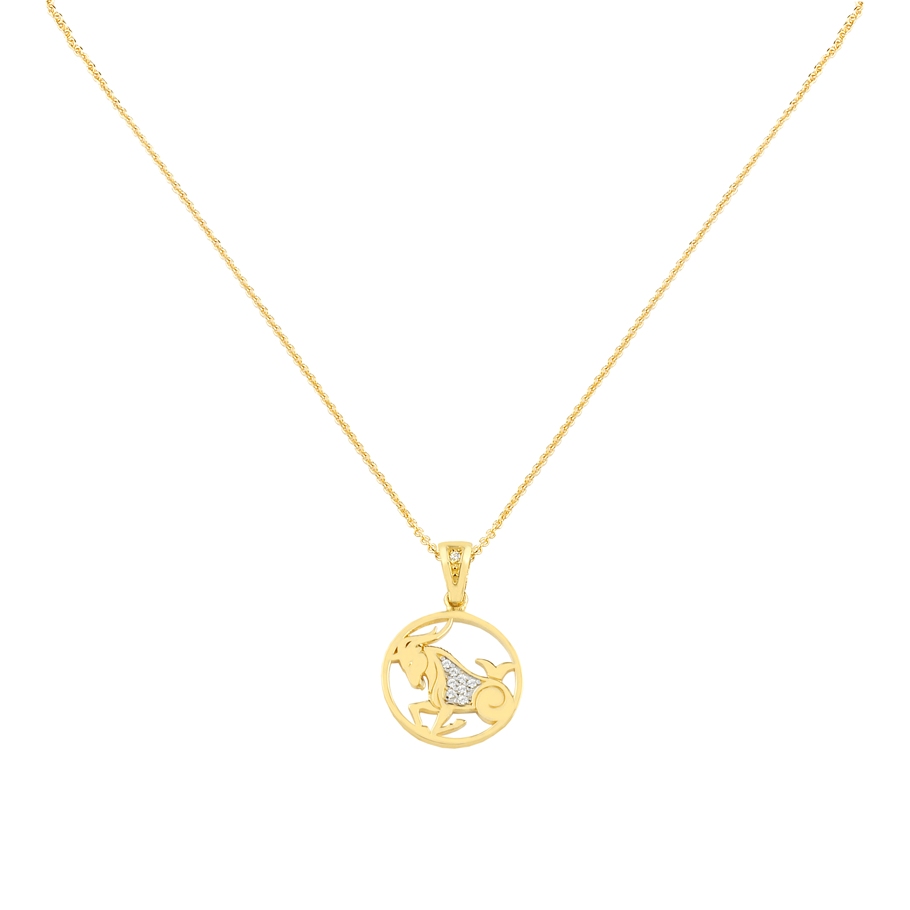 Capricorn Zodiac Gold Necklace Charms