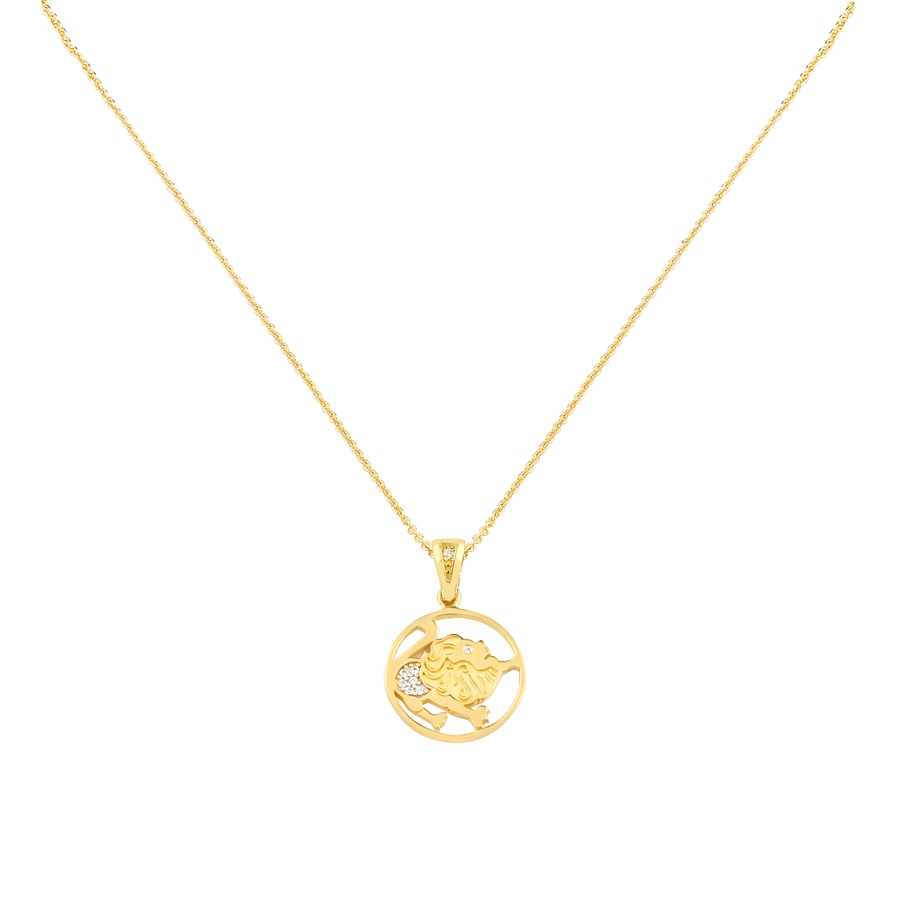 Leo Zodiac Gold Necklace Charms