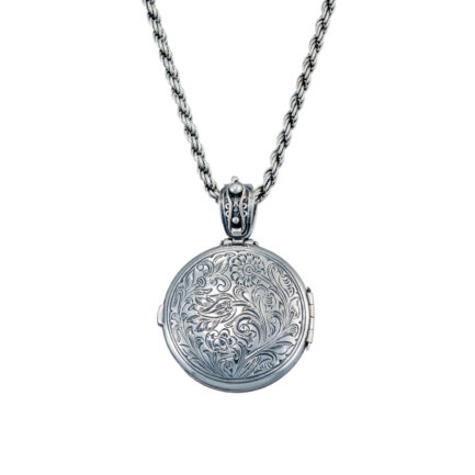 Medusa Locket Pendant in Sterling Silver