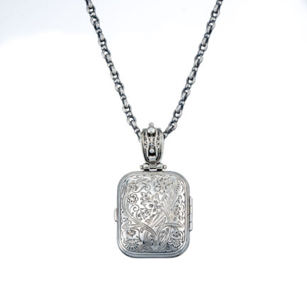 Mediterranean Locket Pendant in Sterling Silver