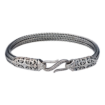 Braided Chain Bracelet in Sterling Silver